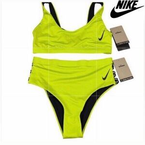 NWT NIKE Swim Women's SET Bikini And High Waisted Cheeky Bottom Size Small